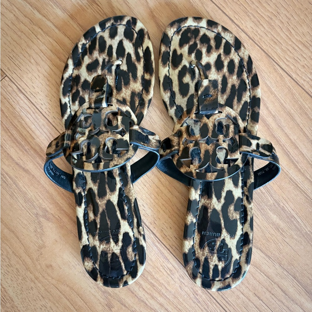 Tory Burch Leopard Print Miller Sandals